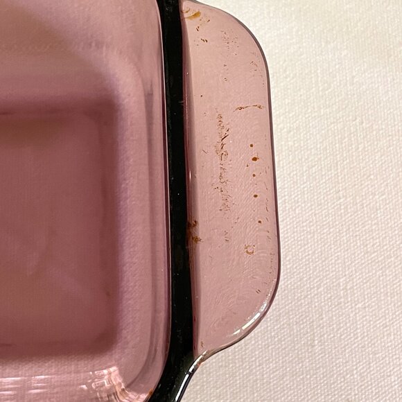 Vintage Pyrex Loaf Pan USA VisionWare 1.5QT #213-R Cranberry Glass Baking Bread - Picture 7 of 8